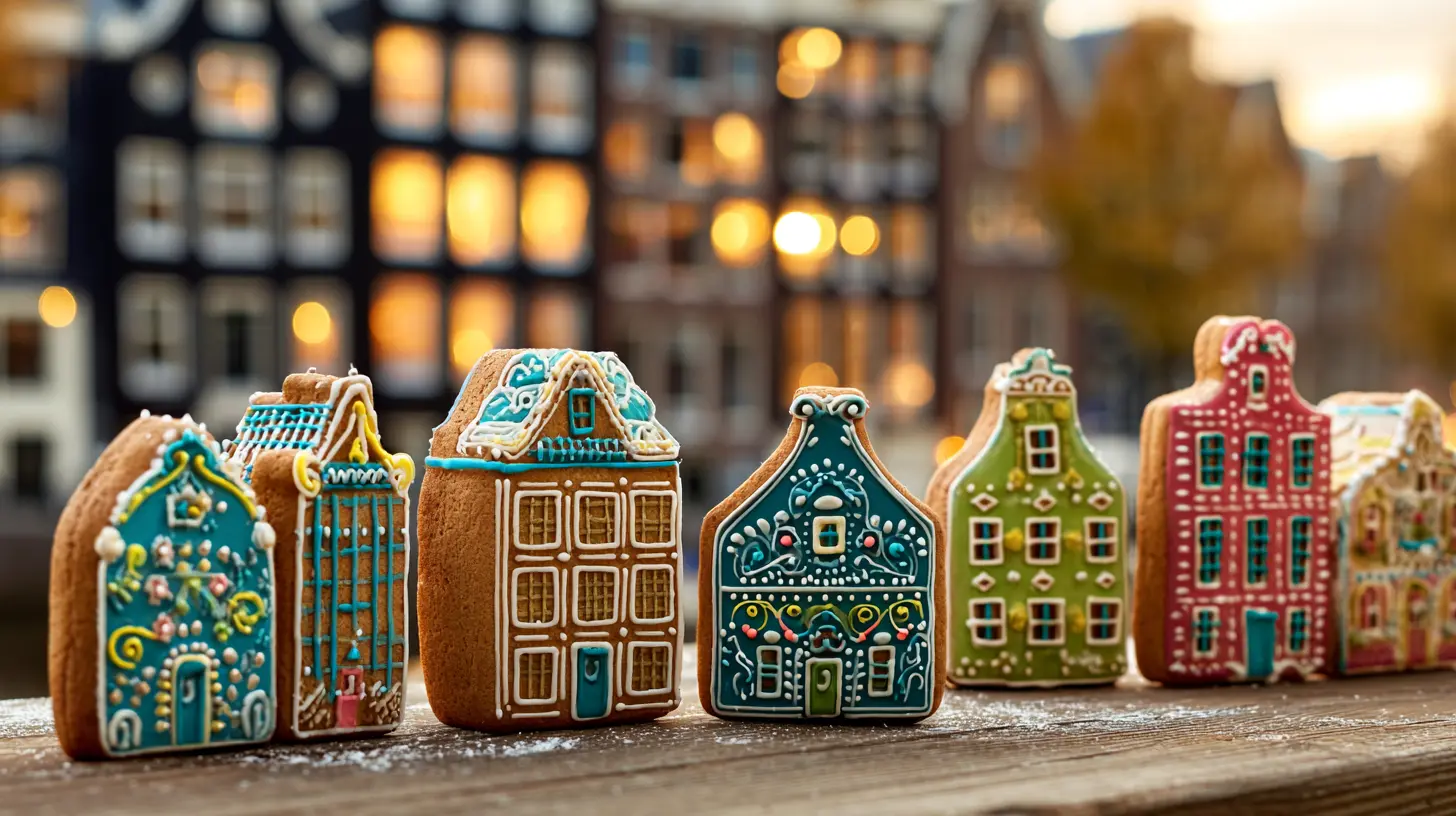 Beautiful gingerbread cookies and houses